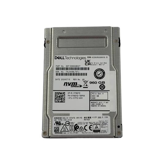 YNGYD DELL KNOXIA CD8-R 960G NVME SSD (SDF1E86DAB02T) (REF) (Inc 20% VAT)