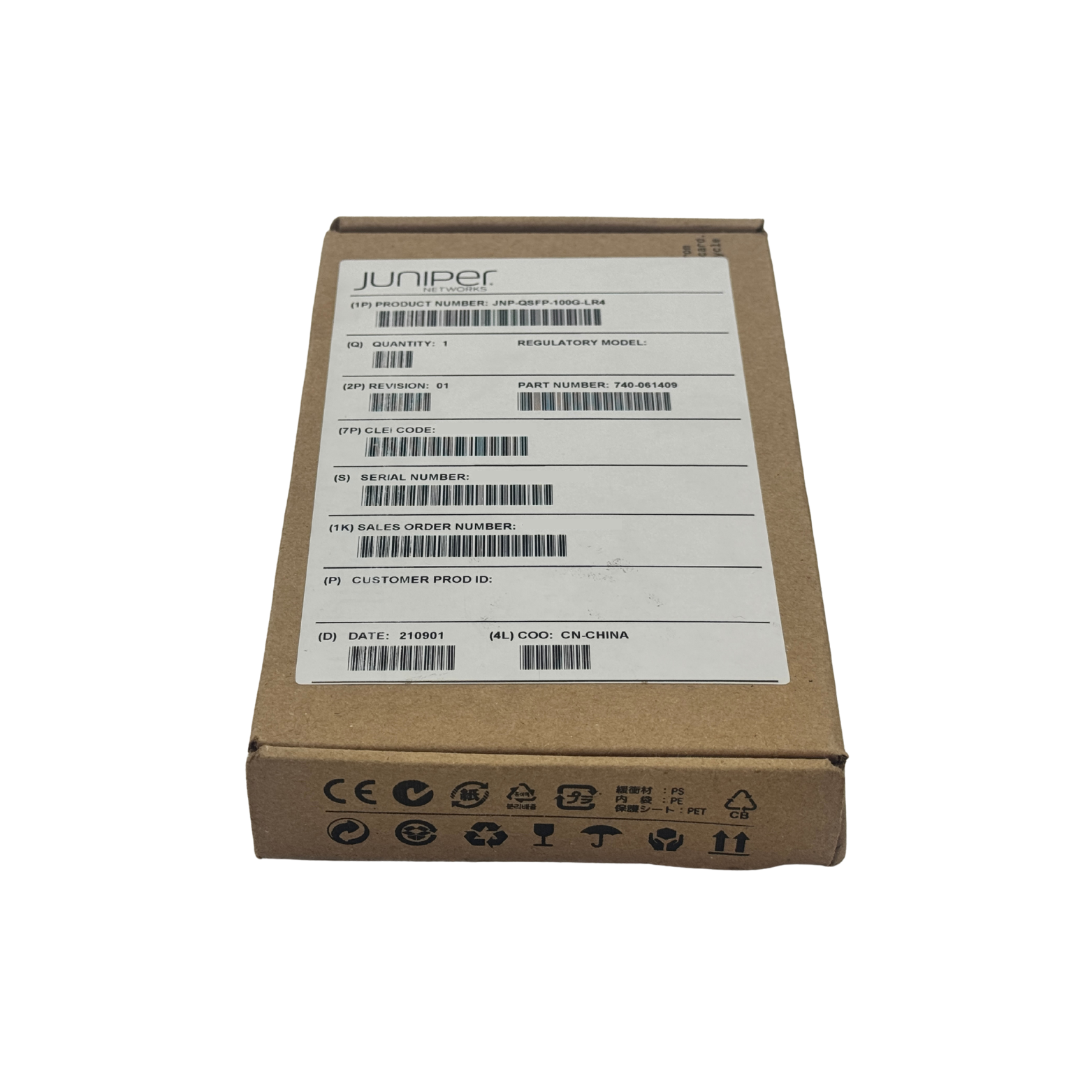 Juniper JNP-QSFP-100G-LR4 Transceiver (NEW) – Circle Stock Ltd