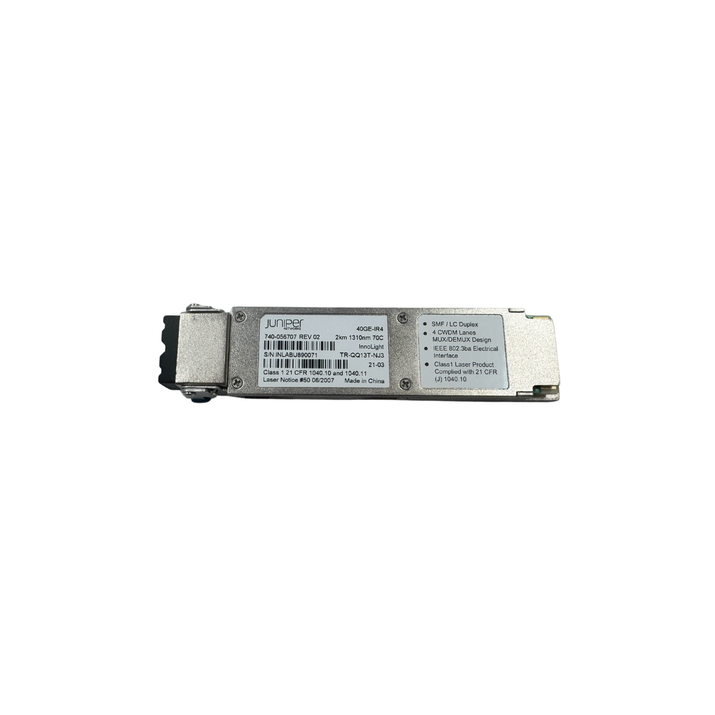 JNP-QSFP-40GE-IR4 Front View Circle Stock Ltd