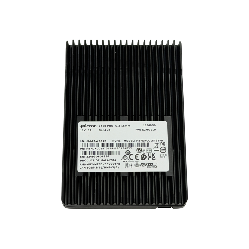 MTFDKCC15T3TFR-1BC1ZABYY Micron 7450 Pro SSD 2.5” 15.36TB NVME (REF)