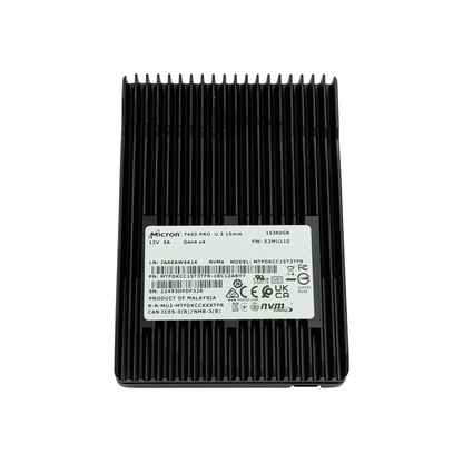 MTFDKCC15T3TFR-1BC1ZABYY Micron 7450 Pro SSD 2.5” 15.36TB NVME (REF) Inc 20% VAT Micron  Circle Stock Ltd