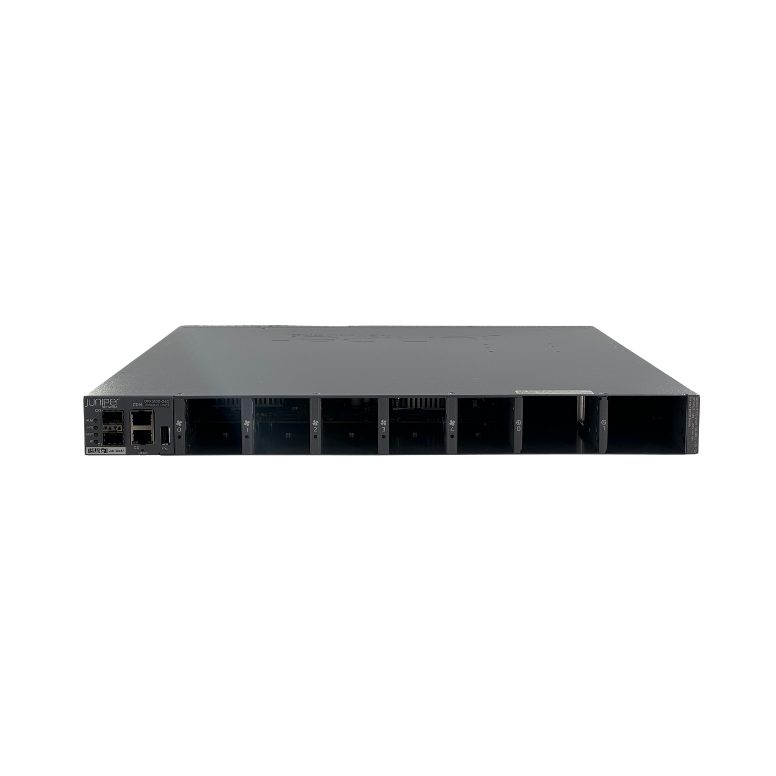 QFX5100-24Q E4 Back View Circle Stock Ltd