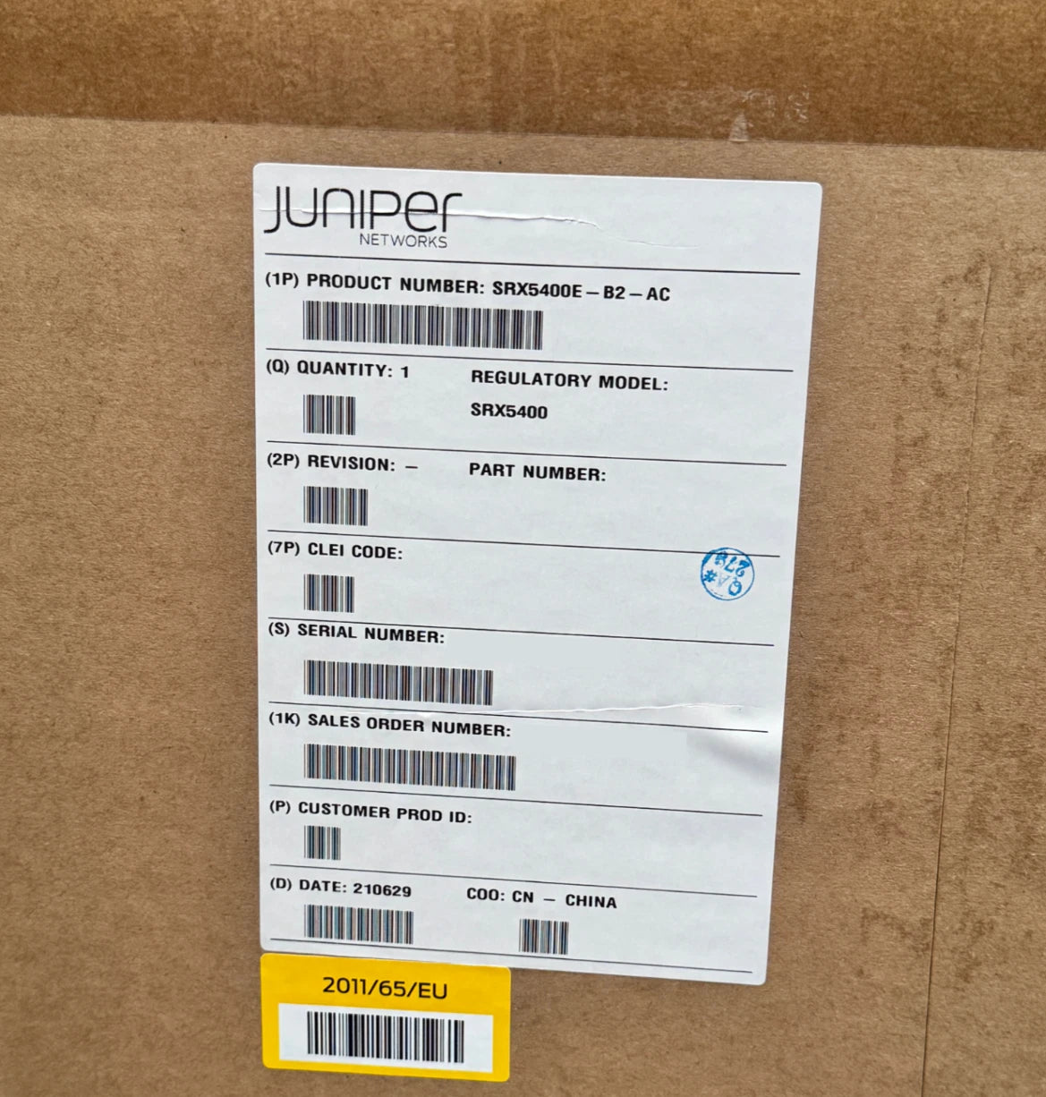 SRX5400E-B2-AC Firewall (NEW) Juniper Networks  Circle Stock Ltd